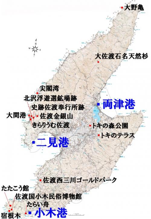佐渡の地図の画像