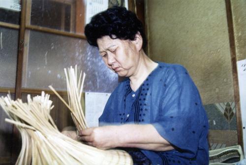 秋津の菅笠製作技術「笠縫い」