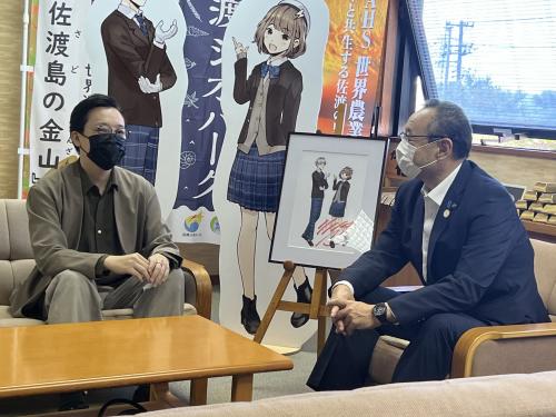 赤坂先生　市長訪問　9月25日