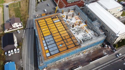 新庁舎建設工事写真（11月）ドローン03