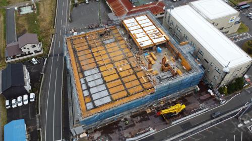 新庁舎建設工事写真（11月）ドローン04