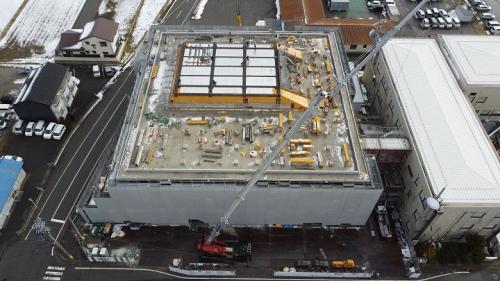 新庁舎建設工事写真（2月）：ドローン02