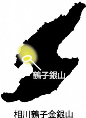 鶴子銀山位置図