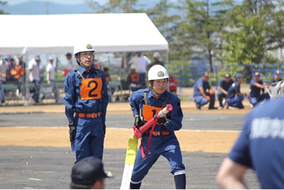 県消防大会ポンプ車操法写真２