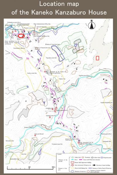 Location map of the Kaneko Kanzaburo House