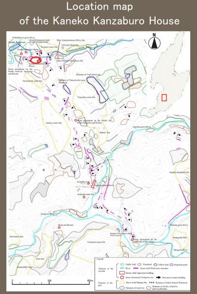 Location map of the Kaneko Kanzaburo House