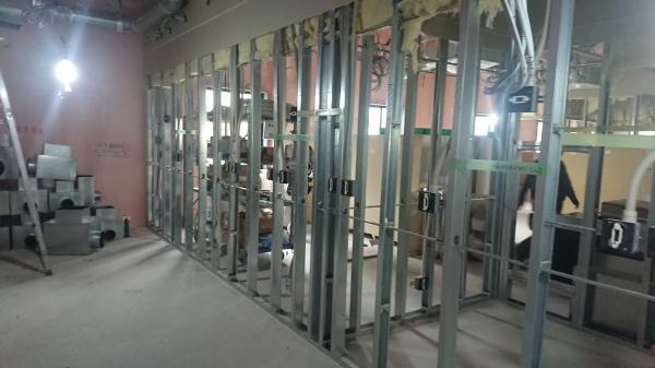 １階内部の施工写真
