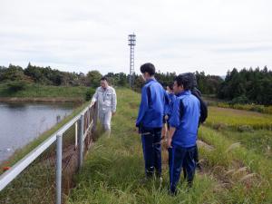 ため池見学