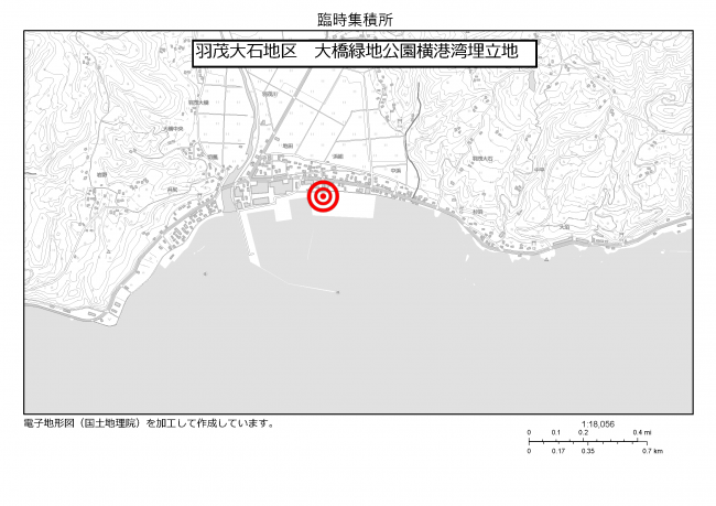 臨時集積所　位置図（地区名付）