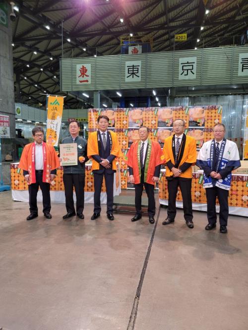 おけさ柿トップセールス