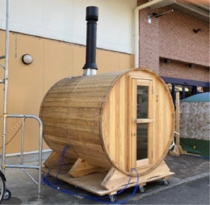 バレル型サウナの写真