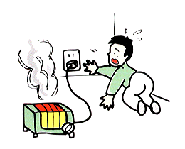 電気器具から火がでたらの画像