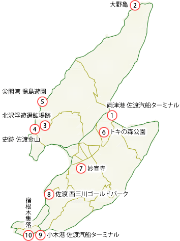 アクセスポイントを示す地図