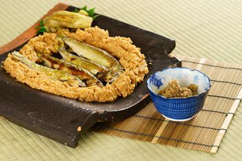 鮎の石焼きの画像