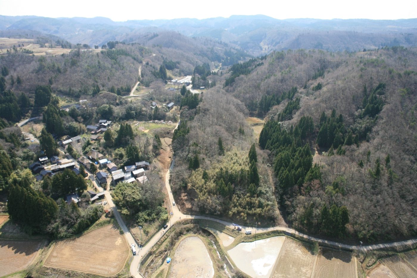 佐渡西三川の砂金山由来の農山村景観の画像