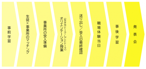 課題解決型職場体験全体の流れ