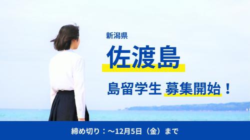 佐渡　島留学生募集開始