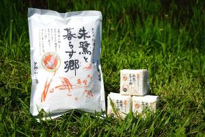朱鷺と暮らす郷の米袋画像