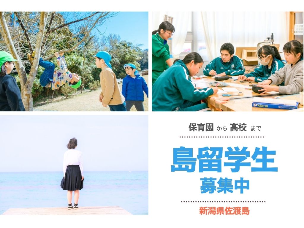 佐渡島 島留学（保育園・小中校・高校）のタイトル画像